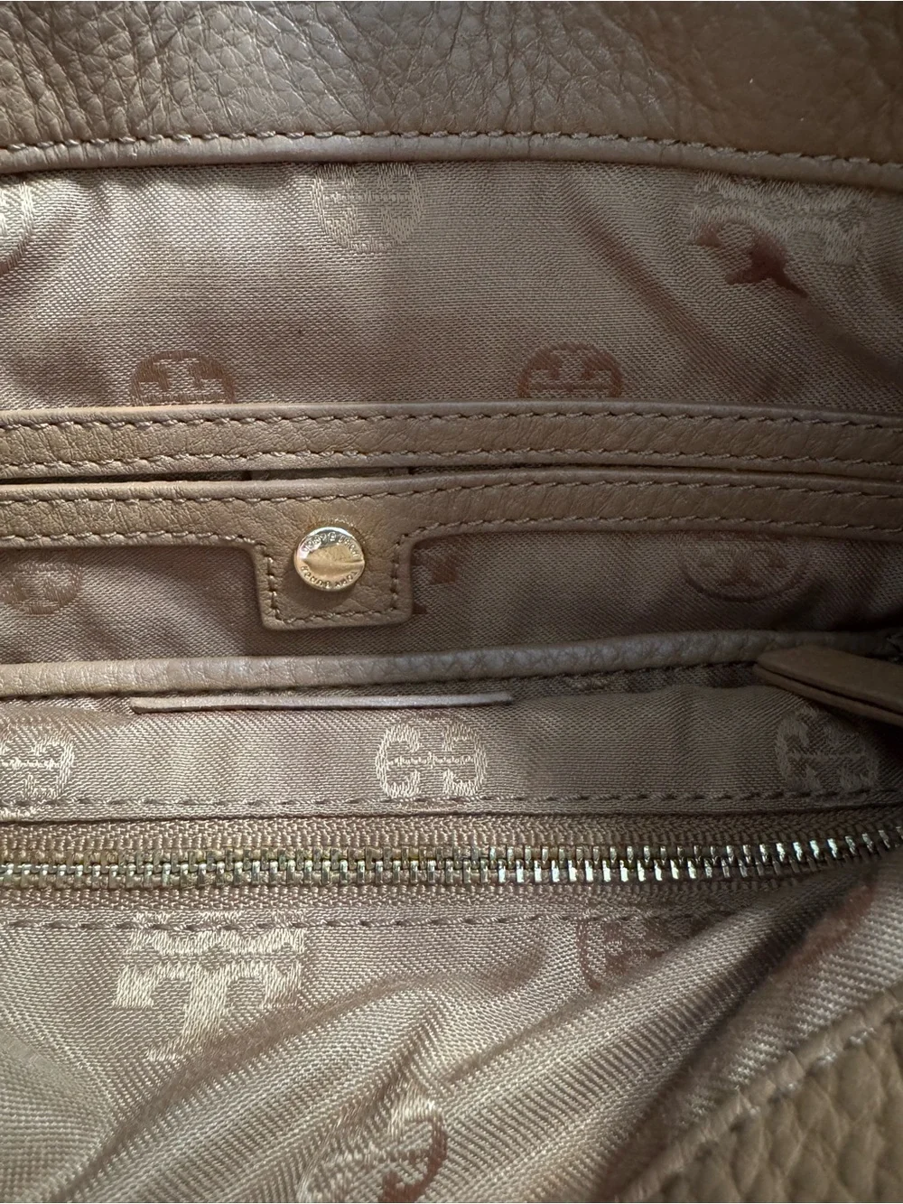Tory Burch Marion Caramel Tan Leather Chain Shoulder Bag